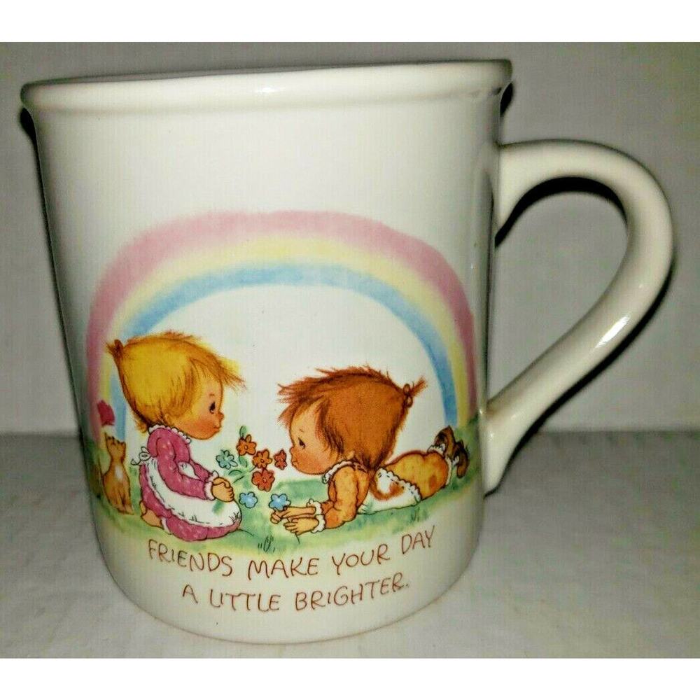 Vintage Hallmark Betsey Clark 1983 "Friends Make Your Day A Little Brighter" Mug